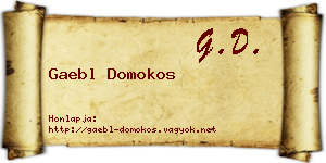 Gaebl Domokos névjegykártya